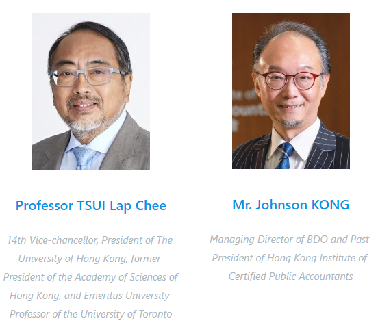 New Advisors – Prof. Tsui Lap-Chee and Mr. Johnson Kong
