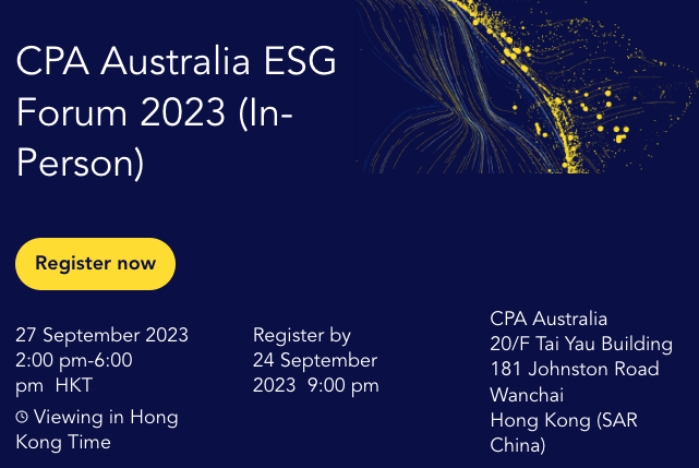 Seminar – CPA Australia ESG Forum 2023
